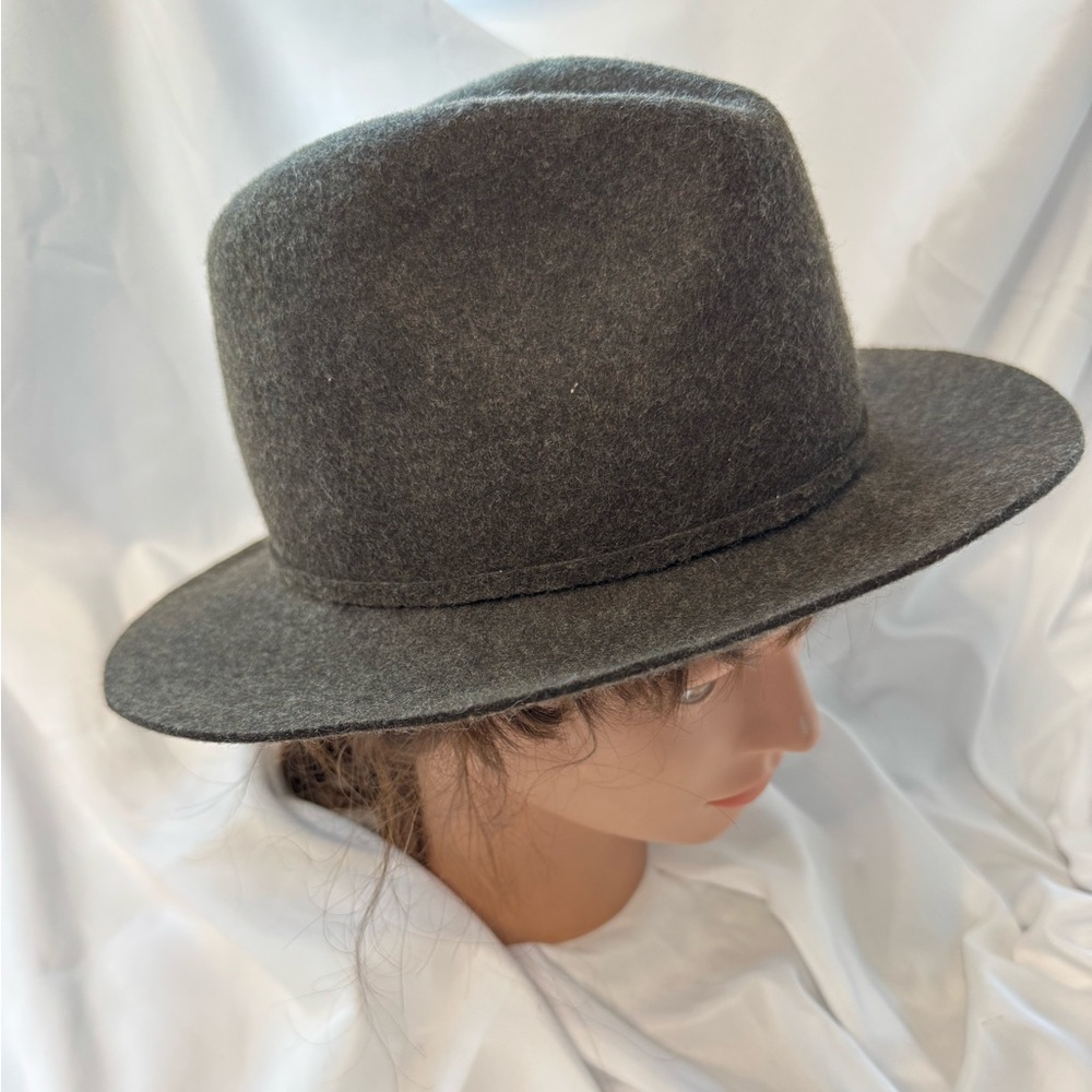 J Crew Fedora Hat 100% Wool Deep Olive Green Size Small